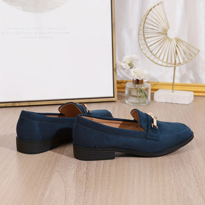 Damen Loafers mit Metallic-Akzenten – Bequeme Slip-On Schuhe