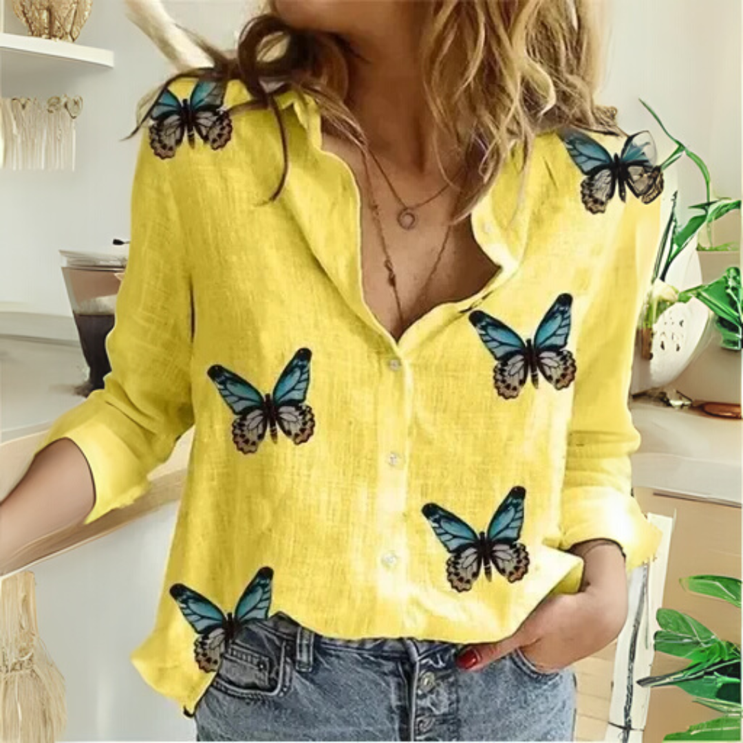 Chloe™ – Vintage Blumen Bluse