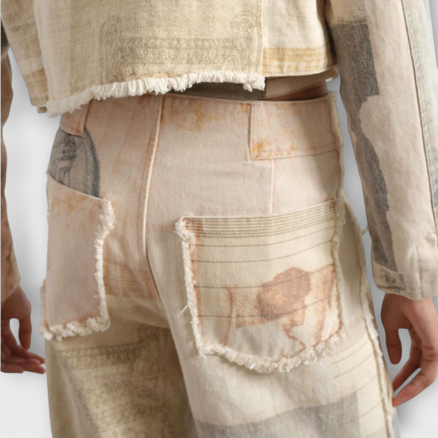 Rhea – Bedruckte Wide-Leg Jeans mit Vintage-Flair