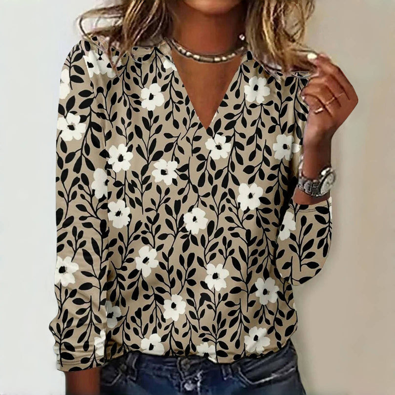 Vintage | T-Shirt mit Blumendruck für stilvolle Momente