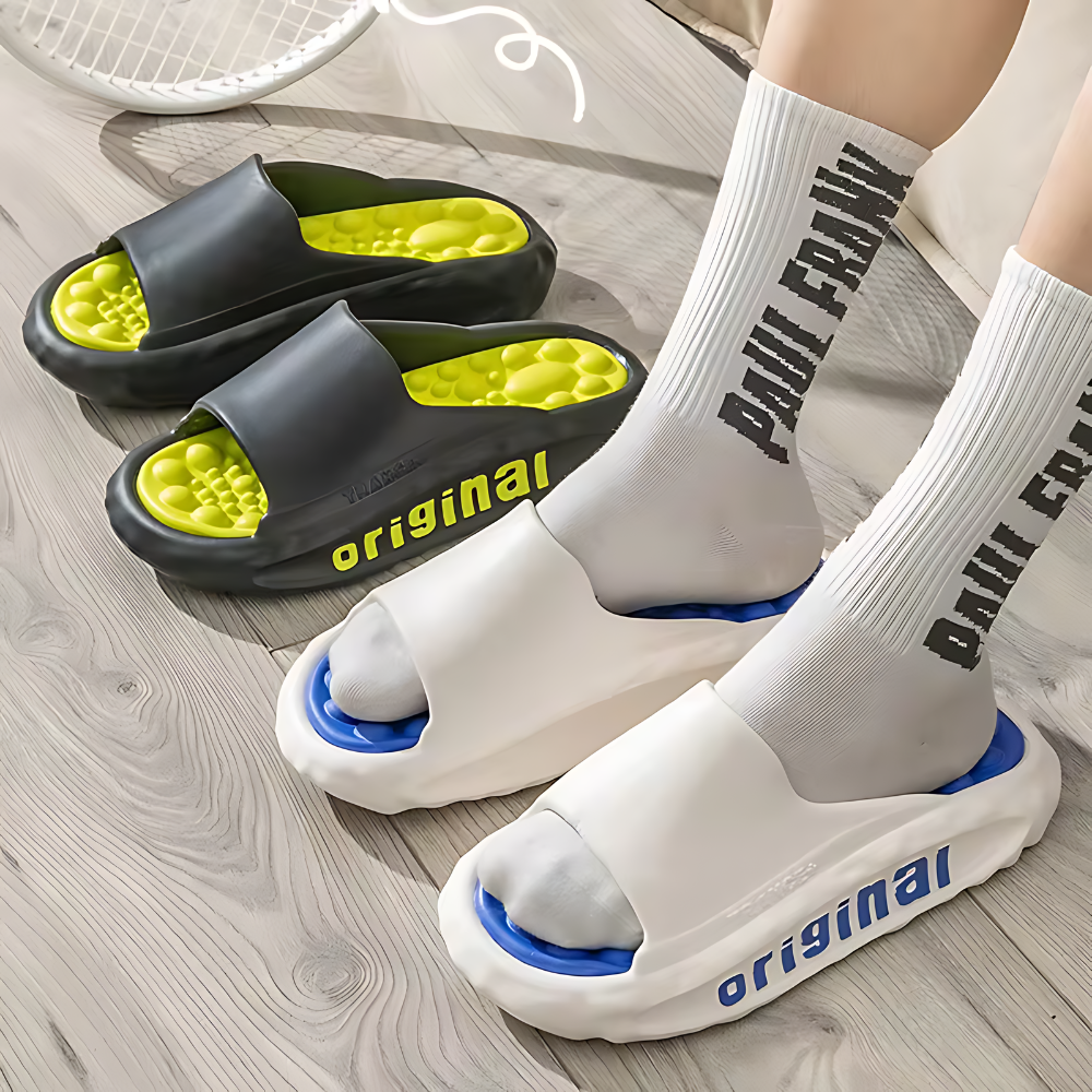 Komfortable Hausschuhe mit Fußmassage