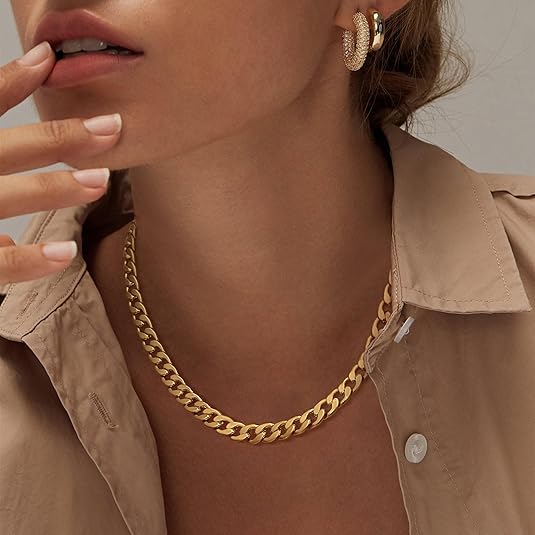 Bold Gold Cuban Link Necklace