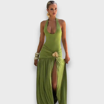 Merion – Sommerkleid mit Schlitz und Taillendetail