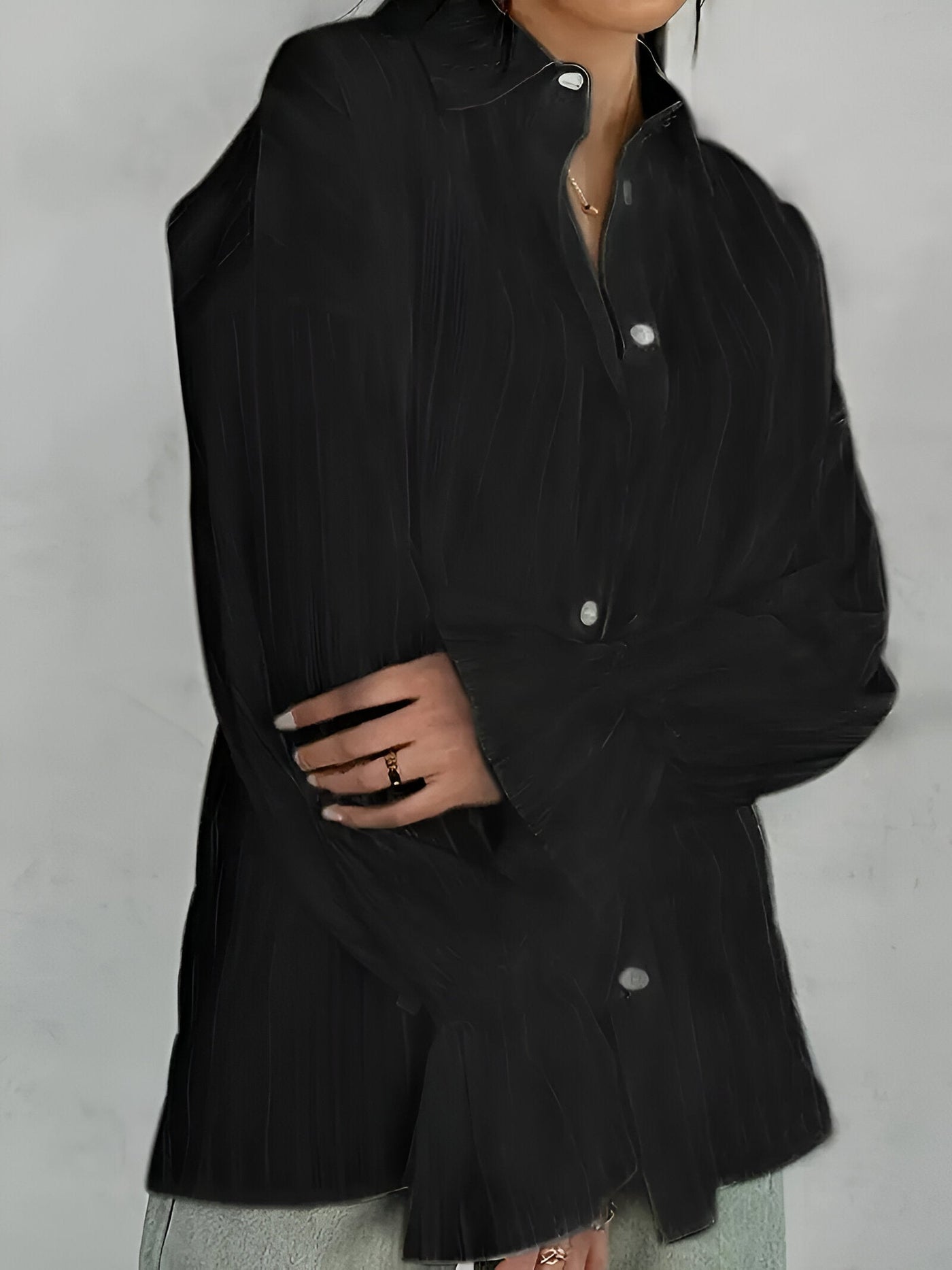 Oriholt | elegantes overshirt mit bedruckten kragen