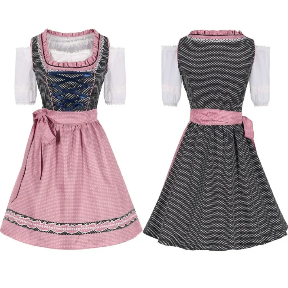 Damen Dirndl Kleid mit modernem Schnitt | Trachtenstil in Midilänge