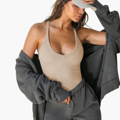 Ärmelloses Top für Damen - Blusentop mit V-Ausschnitt