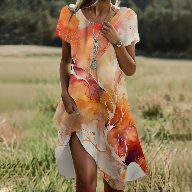 Vintage Kleid mit schönem Farbverlauf und elegantem Schnitt