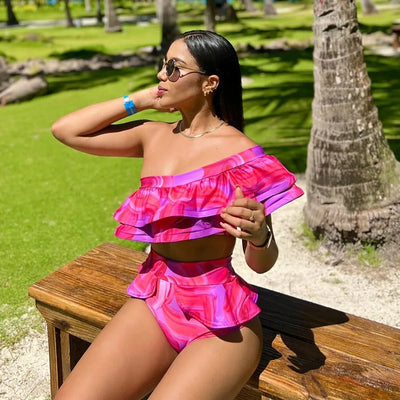 Janice® | Badeanzug mit Rüschen und einer Schulter