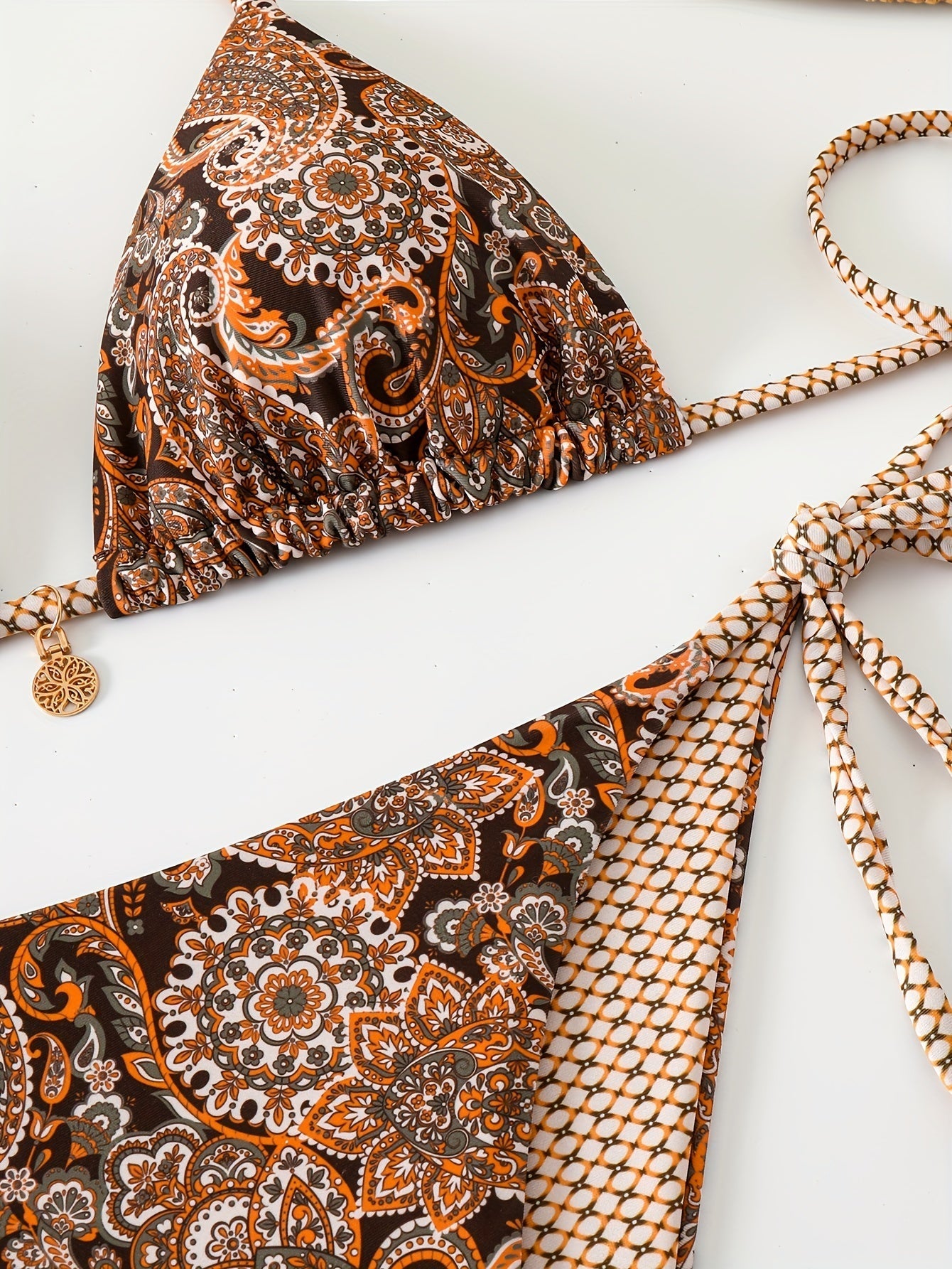 Bikini-Set mit Print – Sexy Neckholder & Hochgeschnittene Passform