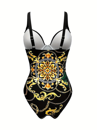 Damen Badeanzug Set: Modisch, Elegantes Design, Mehrfarbig, 2-teilig