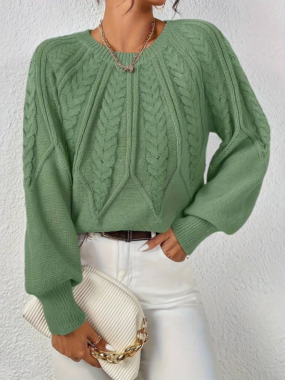 Lea | Eleganter Damenpullover mit feinem Strickmuster