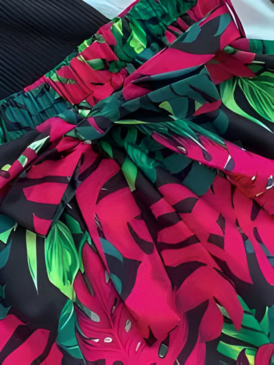 Ava | Damen Sommerurlaub Bedruckte Weste und Shorts Set