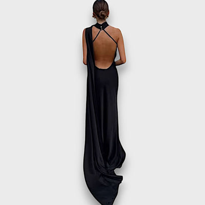 Corinne – Asymmetrisches Abendkleid mit Drapierung