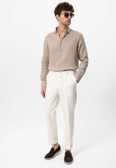 ANTIOCH | 100 % Leinenhemd – Beige