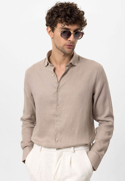 ANTIOCH | 100 % Leinenhemd – Beige