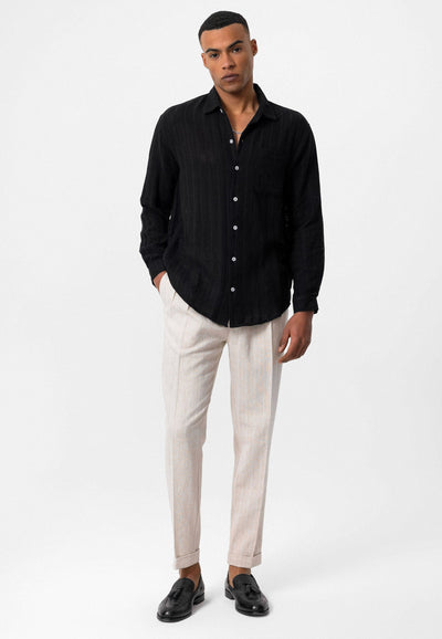 ANTIOCH | Gestricktes Hemd – Schwarz