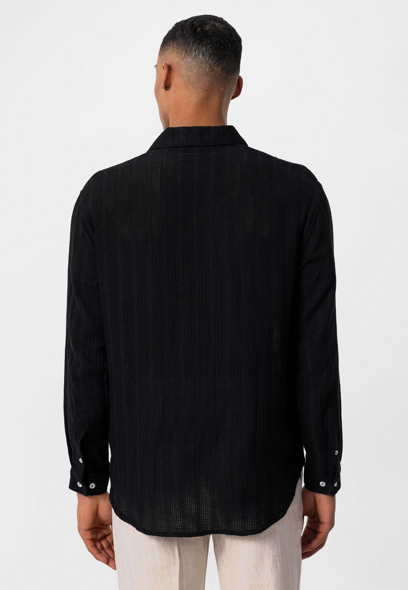 ANTIOCH | Gestricktes Hemd – Schwarz