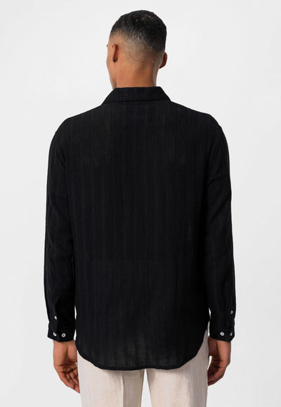 ANTIOCH | Gestricktes Hemd – Schwarz