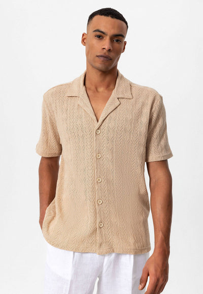 ANTIOCH | Gemustertes Hemd – Creme