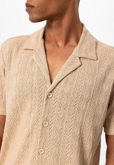 ANTIOCH | Gemustertes Hemd – Creme