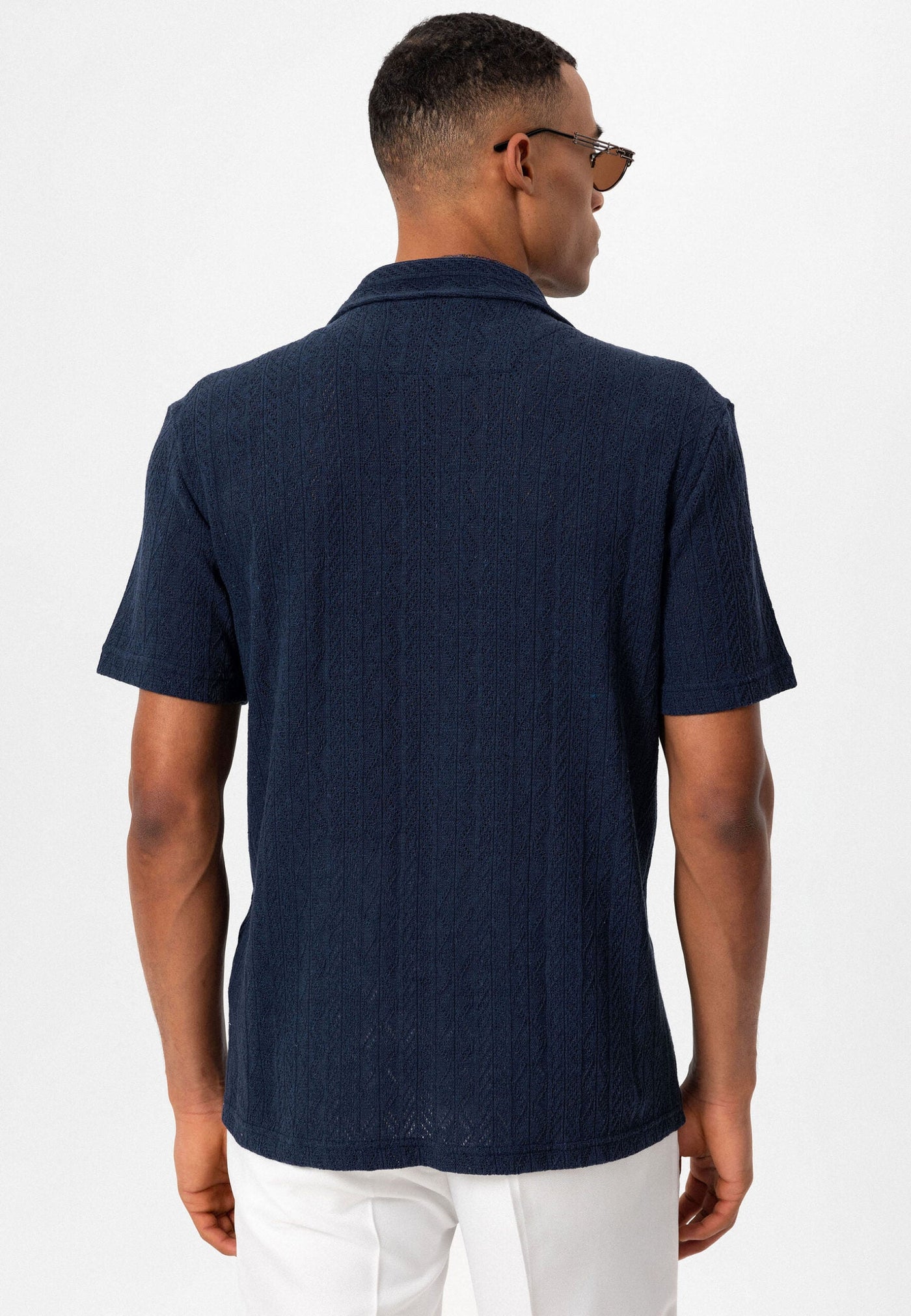 ANTIOCH | Gemustertes Hemd – Blau