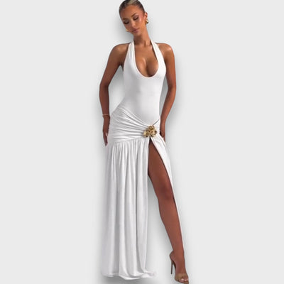 Merion – Sommerkleid mit Schlitz und Taillendetail