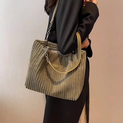 Anna™ - Große Cord-Tote-Tasche mit Viel Platz