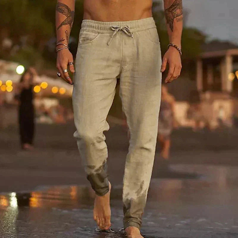 Austin - Sommer Strand Lange Leinenhose für Herren