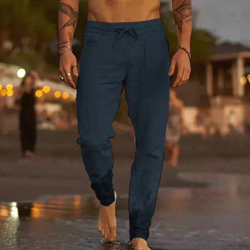 Austin - Sommer Strand Lange Leinenhose für Herren