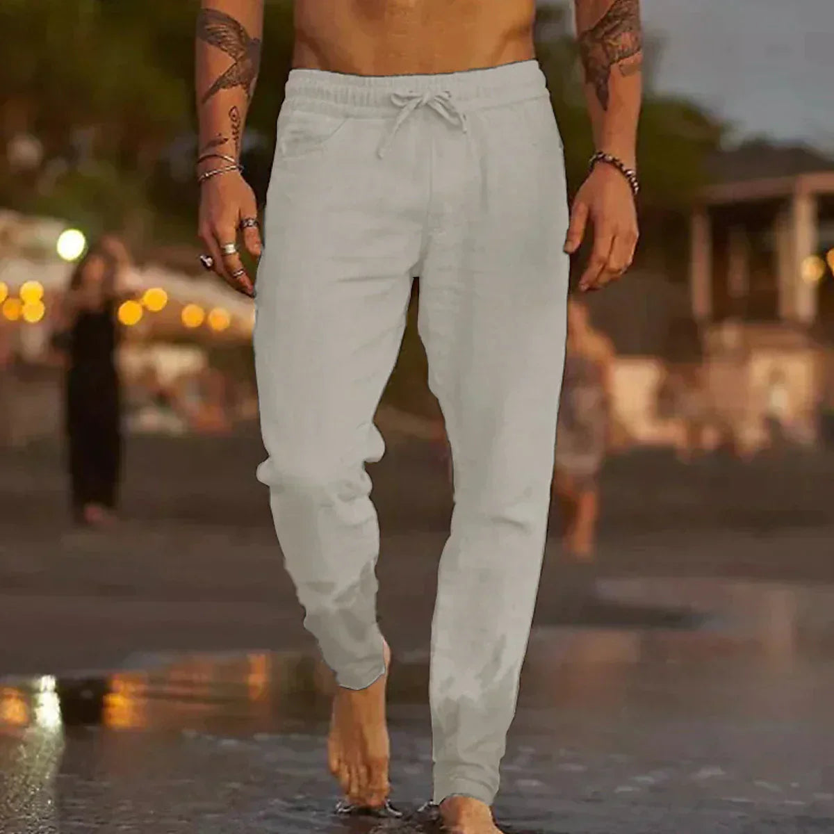 Austin - Sommer Strand Lange Leinenhose für Herren