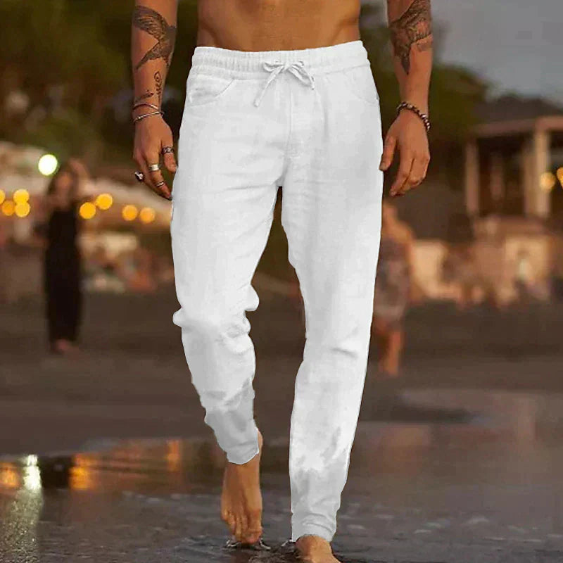 Austin - Sommer Strand Lange Leinenhose für Herren