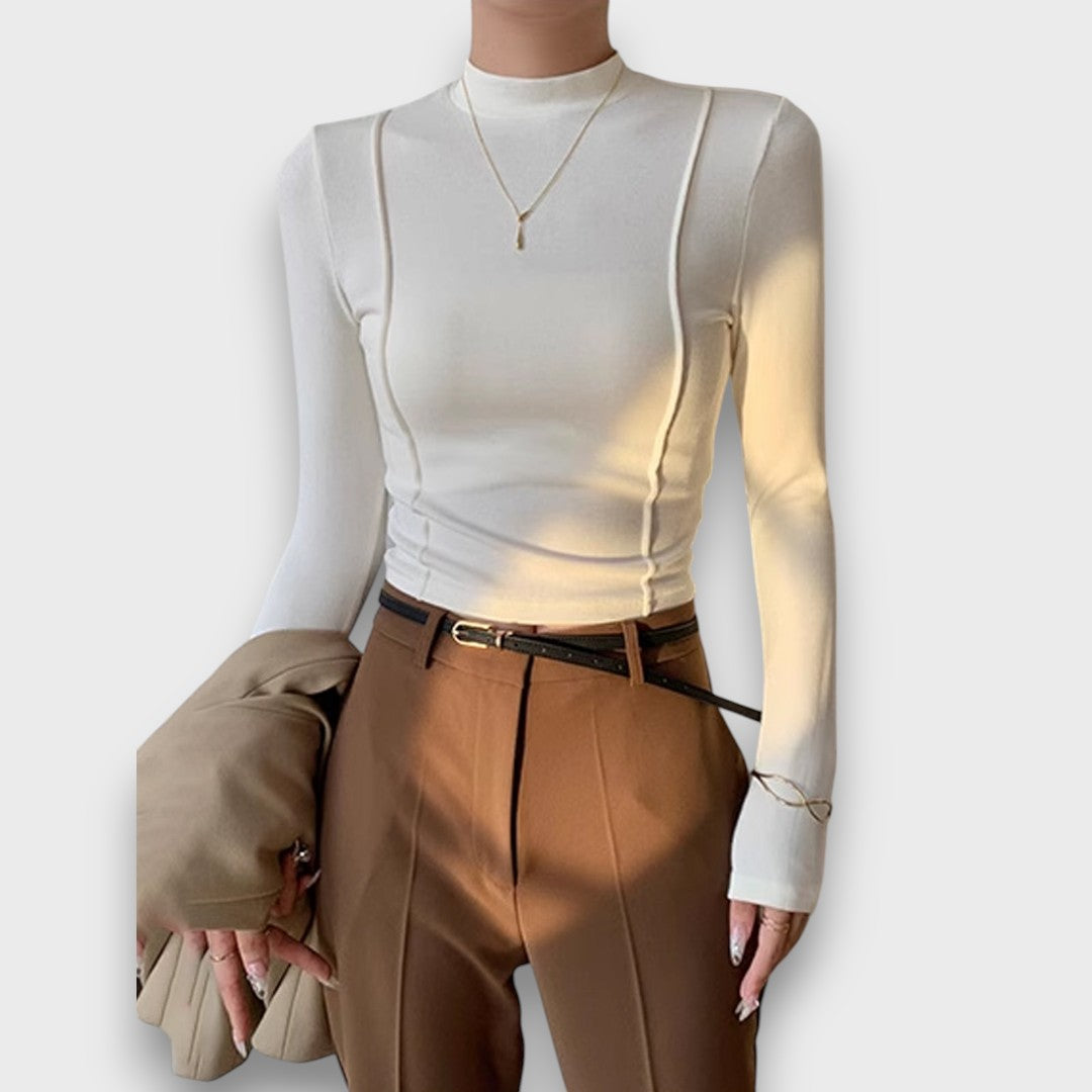 Audrine – Schmal geschnittener Longsleeve mit eleganter Linie