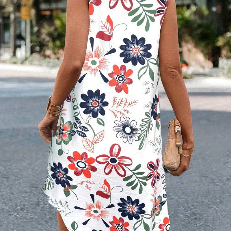 Chloe | Ärmelloses Blumenkleid für Frauen