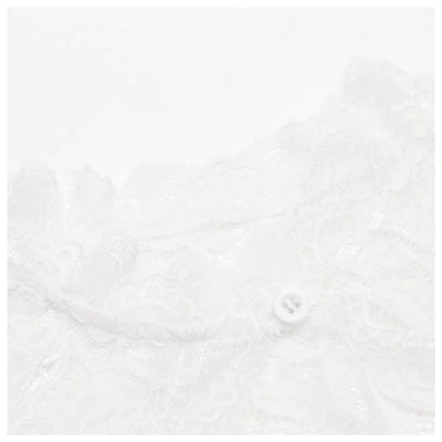 Damen Weiß Bluse Dirndl Oktoberfest | Spitze mit Kurzarm