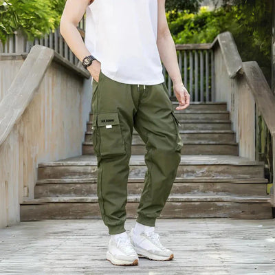 Athanasios - stylische Herren cargohose mit verstellbarem kordelzug