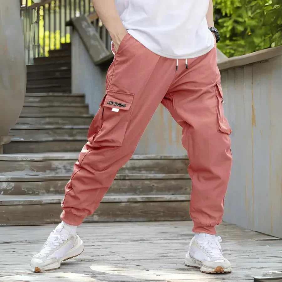 Athanasios - stylische Herren cargohose mit verstellbarem kordelzug