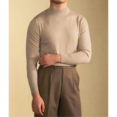 Hochwertiger Herren Rollkragen-Pullover aus Wolle - Klassisch & Elegant