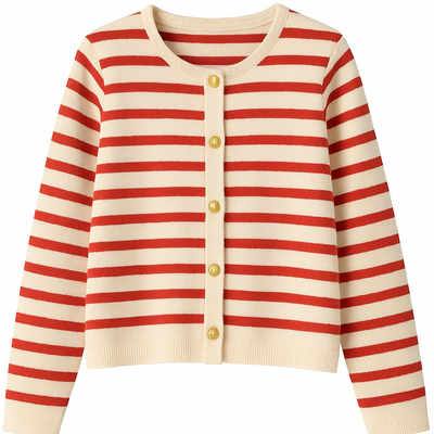 Viala – Gestreifte Cardigan mit Knöpfen