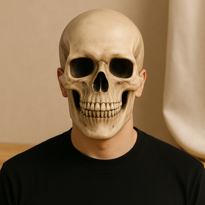 BoneReign | Realistische Totenkopfmaske mit beweglichem Kiefer