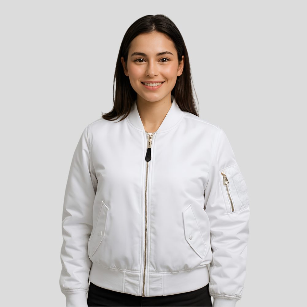Bomberjacke für Damen MA-1 – Klassisches Design mit Rippbündchen