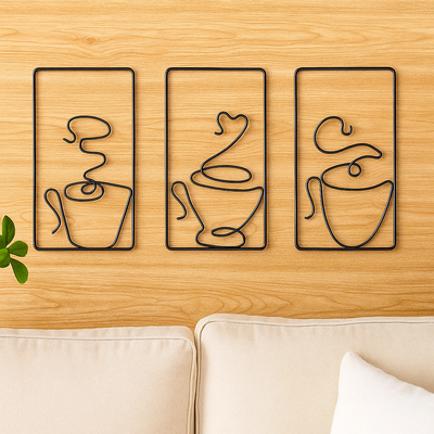 CaféCharm – Legesichere Wandkunst mit Kaffeetasse für Innen- und Außenbereich