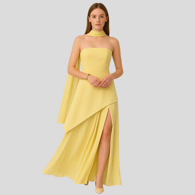 Aurora trägerlose asymmetrische Abendkleidung – Elegantes formelles Kleid