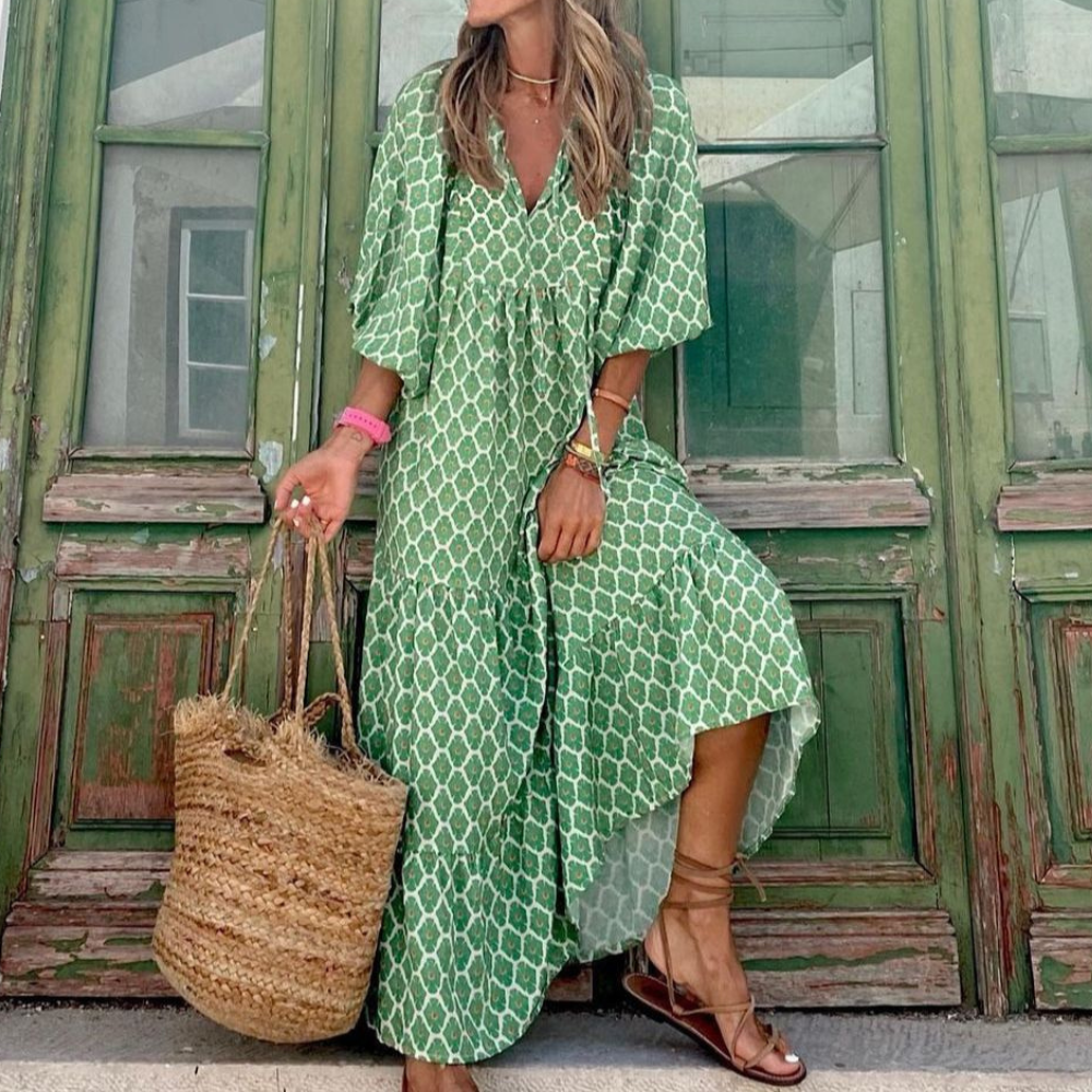 Damen Elegantes Luftiges Maxikleid | Maxi Sommer Kleid