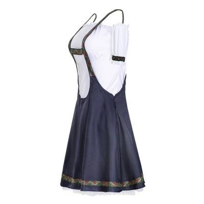 Damen Kontrastreiches Mini Dirndlkleid | Traditionell Modern