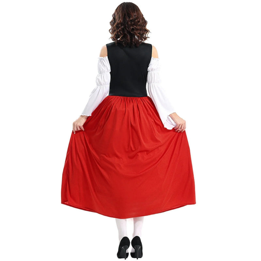 Damen Besticktes Traditionelles Dirndl Kleid | Midi