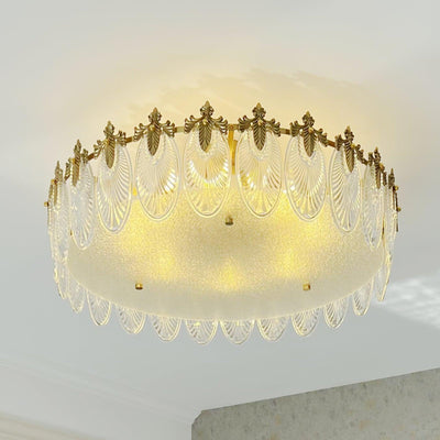 Dekorative Muster Glas Runde Kronleuchter