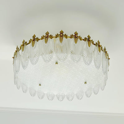 Dekorative Muster Glas Runde Kronleuchter