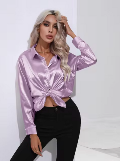 Doreen | Elegante Satin Charm Bluse