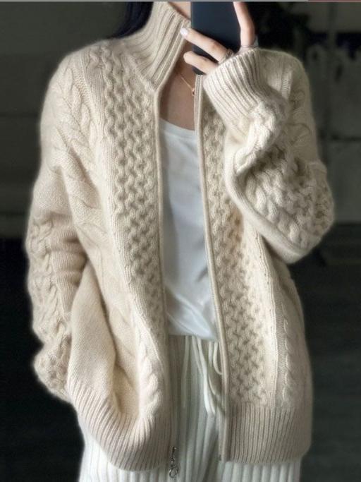 Dorian | Grobstrick Rollkragen Cardigan