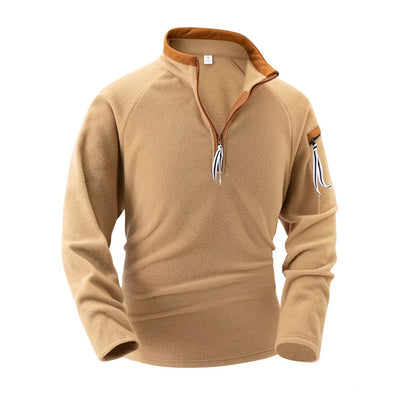 Herren Stehkragen Pullover mit Reißverschluss - Wärmend & Elegant